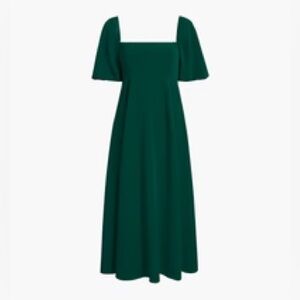 Hill House The Matilda Dress; Medium Green Crepe